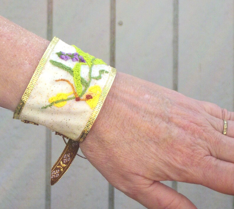 Sleepy Hollow Inspired Hand Embroidered Katrina Bracelet image 1