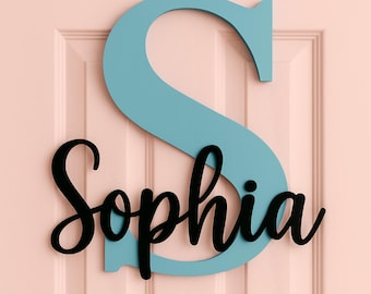 Letrero de madera personalizado con nombre: decoración personalizada para habitación de bebé o guardería