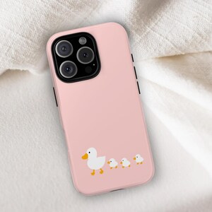 Cute Duck Family Phone Case, Cartoon Phone Cover for Duck Lovers, Kawaii Style Case, Animal Lover Accessory, Tough case