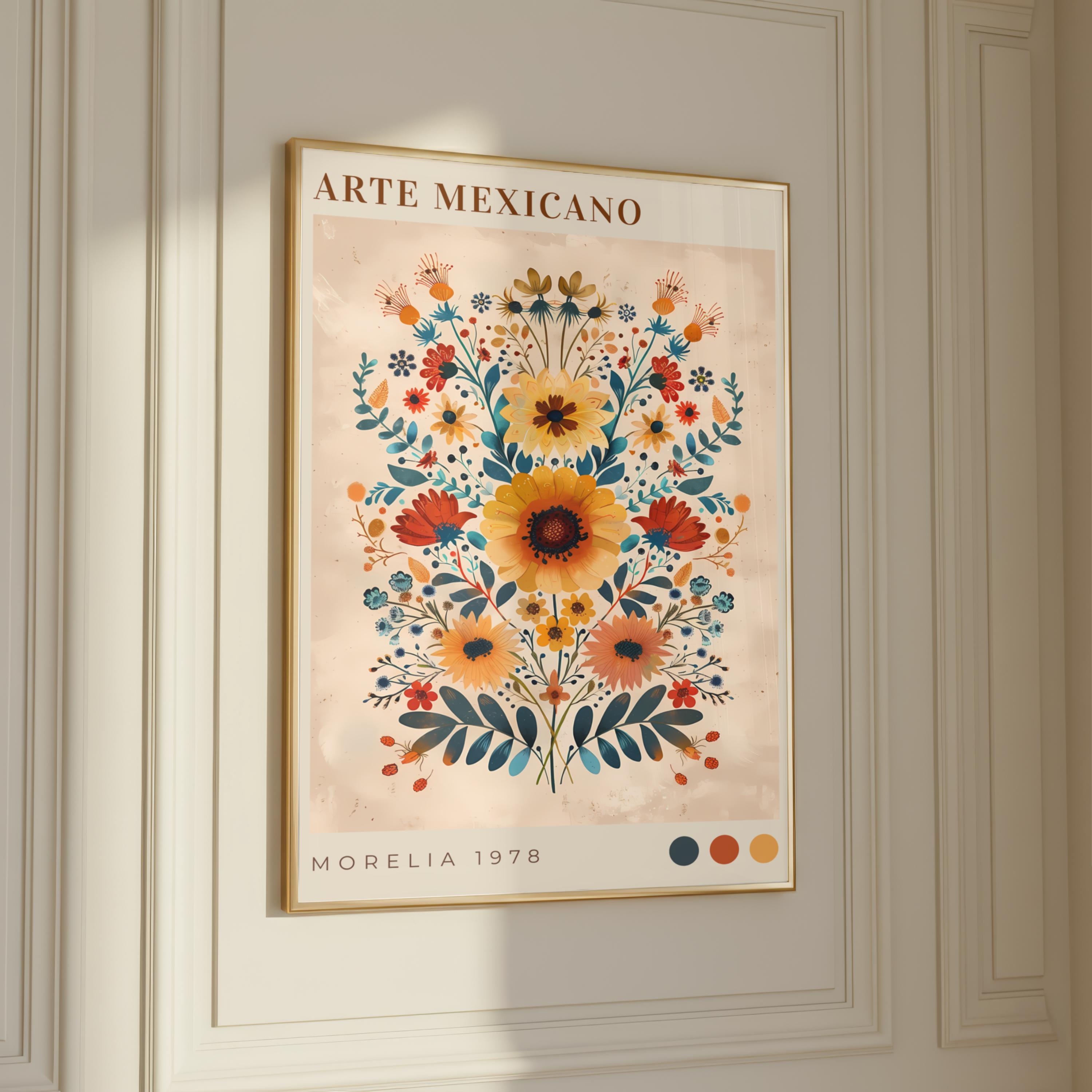 Mexican Floral Art Print Set | Vintage Boho Decor (digital Download) - Etsy