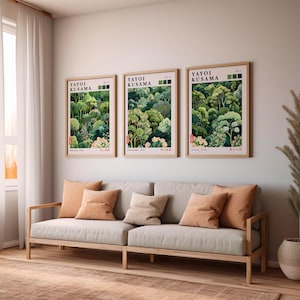 Yayoi Kusama Print inspired wall art set designed for calm, design-focused living spaces