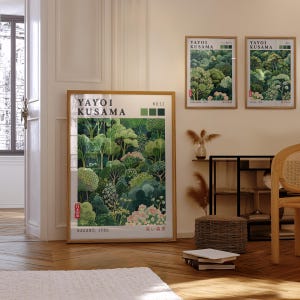 Sage Green Wall Art set combining Japanese Decor, botanical forms, and modern exhibition design