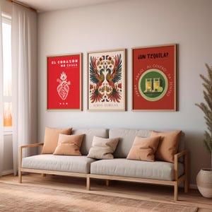 Printable Mexican poster set designed for modern boho and vintage-inspired homes