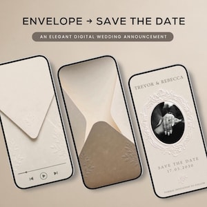 luxury envelope, whatsapp invite, digital wedding invitation, digital save the date, wedding e-invite