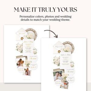 e-invite wedding website, digital template invite wedding canva website
