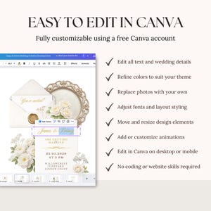 wedding website template canva, canva wedding website, digital wedding website