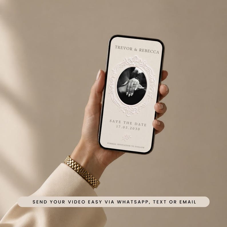 animated save the date, video save the date, digital save the date, Canva save the date video