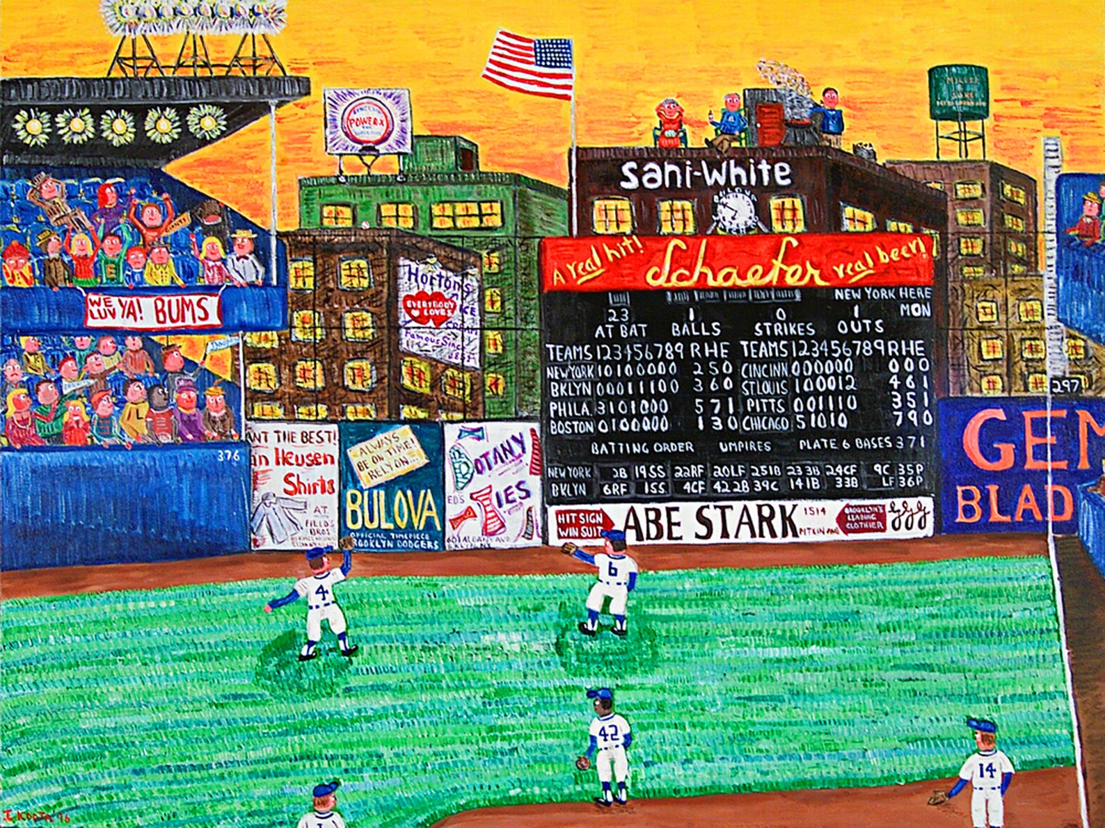 RIGHT Field Fence THE WALL in Brooklyn Dodgers Ebbets Etsy
