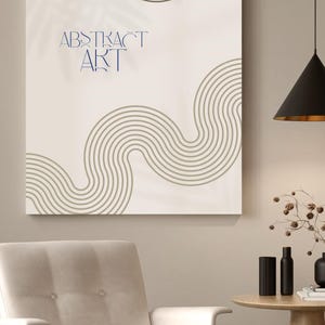 Abstraktes Kunstposter – Minimalistische Wandkunst | Skandinavischer Stil | Modernes Line Art Bild