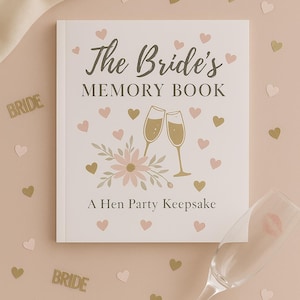 Hen Do Memory Book | Bride Keepsake | Hen Party Guest Book | Bridal Shower Gift | 8x10 Inches | Bridesmaid Gift Idea