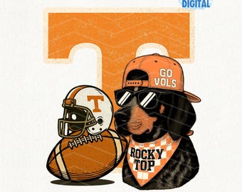 Tennessee Football PNG – Go Vols, Orange T Logo, Rocky Top Dog, Football Helmet Clipart