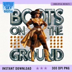 Silver & Gold Boots on the Ground PNG, Where them fans at Clipart, Western Cowgirl Digital Download, Rodeo Aesthetic Digital Art.