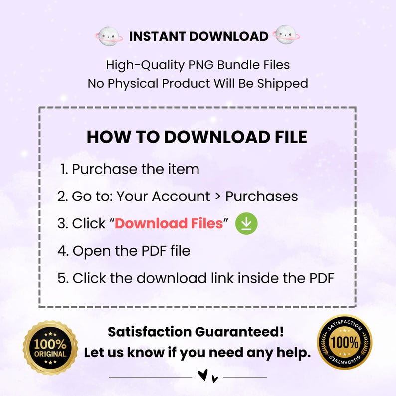 Instant download & How to download.