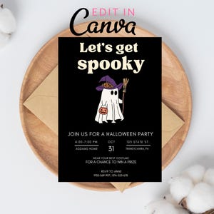 Halloween Party Invitation | Costume Party | Instant Download | Halloween Invitation | Let&#39;s Get Spooky