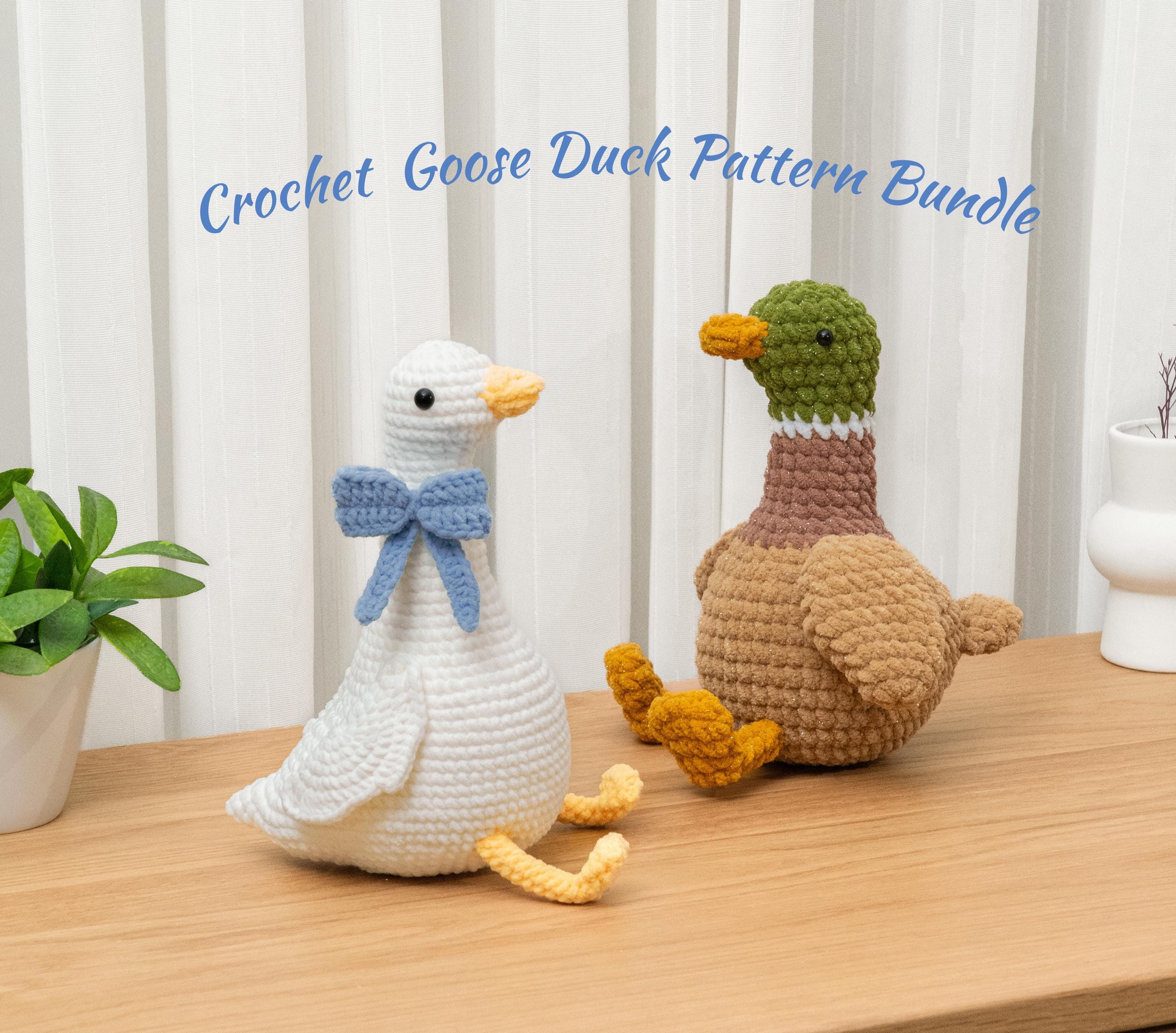 2in1 Crochet Goose Pattern Amigurumi Mallard Duck Plush
