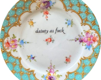 Rude Plates Vinyl Aufkleber 2.5 Zoll Dainty As fuck