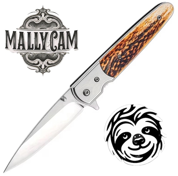 Handmade EDC frame lock, Resin stag handles & S45VN steel blade