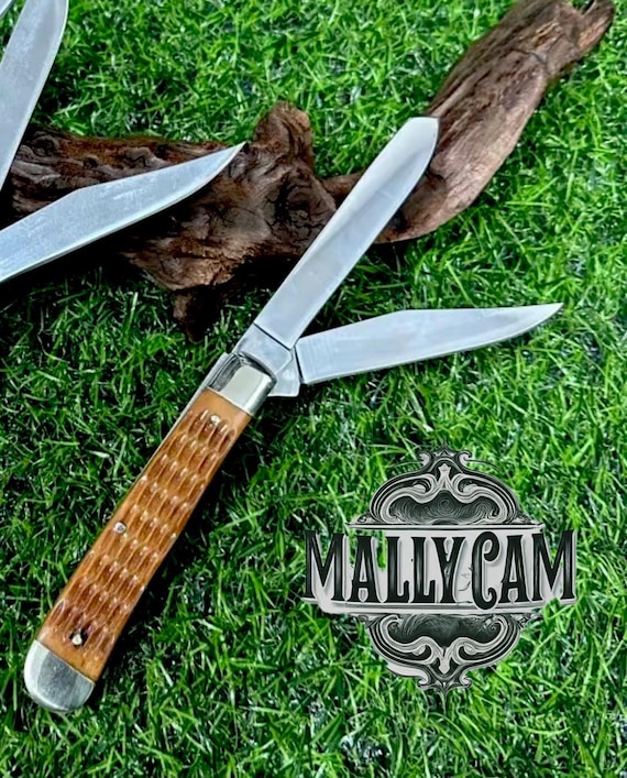 Handmade Jakob’s  trapper, Antique White copper & vintage stag handles