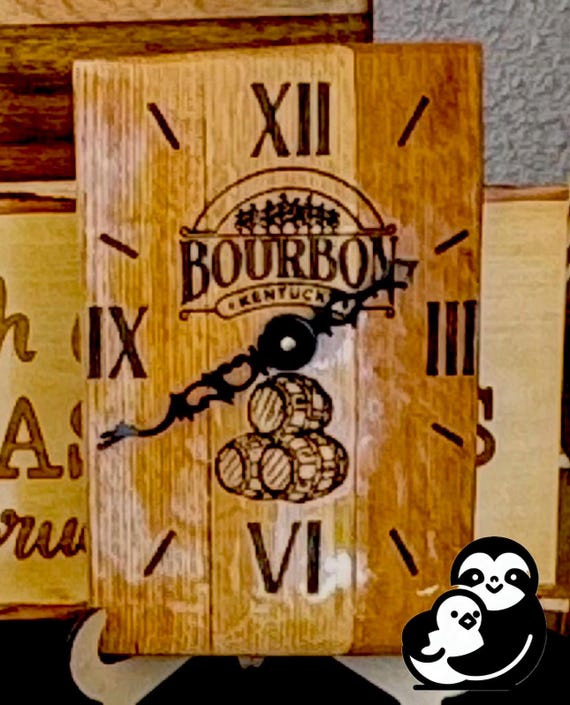 Bourbon Stave Clock