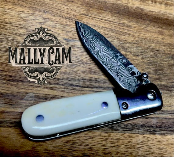 Handmade Jakob's EDC frame lock, bone handle, VG-10 steel