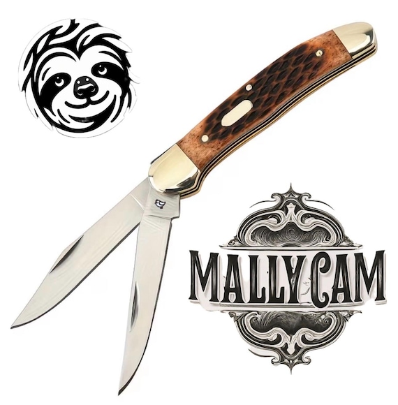 Handmade Jakob’s  trapper, Antique White copper & vintage OX bone handles