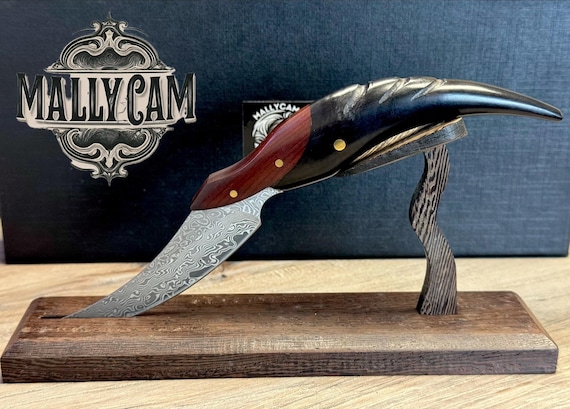 Forged Handmade MallyCam Damascus VG-10 Hummingbird