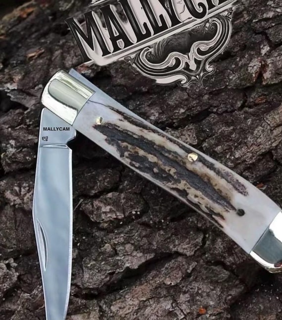 Forged Handmade Jakob’s medium single blade slip joint with Stag handles