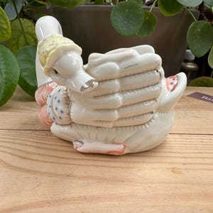 Mother Goose ceramic figure/ planter/ storage dish