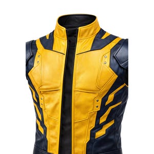 deadpool wolverine
hugh jackman jacket
yellow hero jacket
movie cosplay jacket
superhero cosplay
wolverine jacket
mens leather jacket
comic con outfit
gift for him
cosplay fan gift
xmen cosplay jacket
handmade costume
marvel cosplay