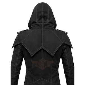 hooded gothic coat
assassin style coat
dark fantasy coat
long black coat
cotton gothic coat
rogue fantasy coat
halloween outfit
larp hooded coat
cosplay long coat
gothic trench coat
pointed hood coat
Halloween costume
goth outerwear