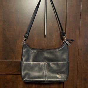 Ralph Lauren Black Hobo Handbag - Etsy