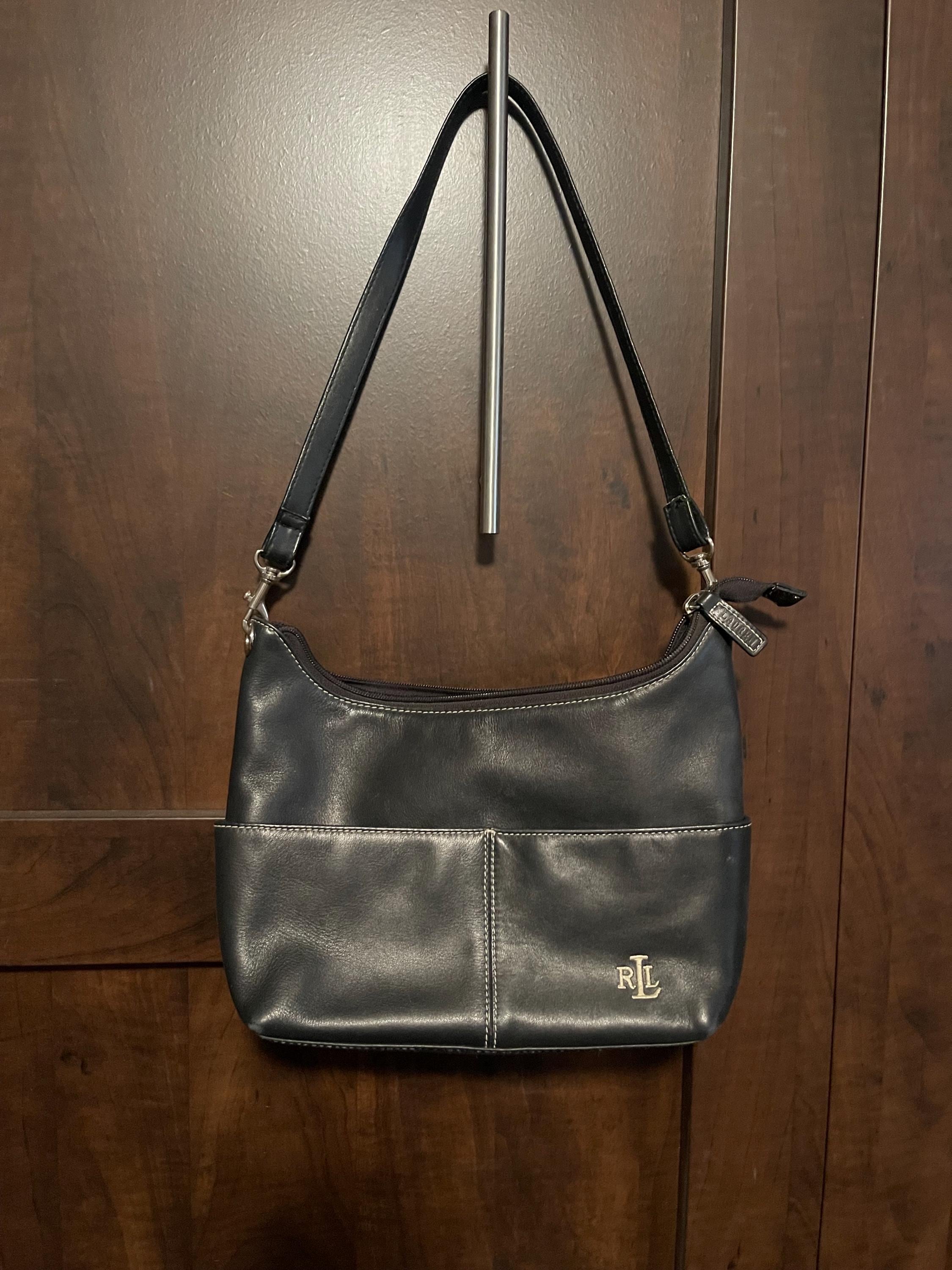 Ralph Lauren Black Hobo Handbag - Etsy