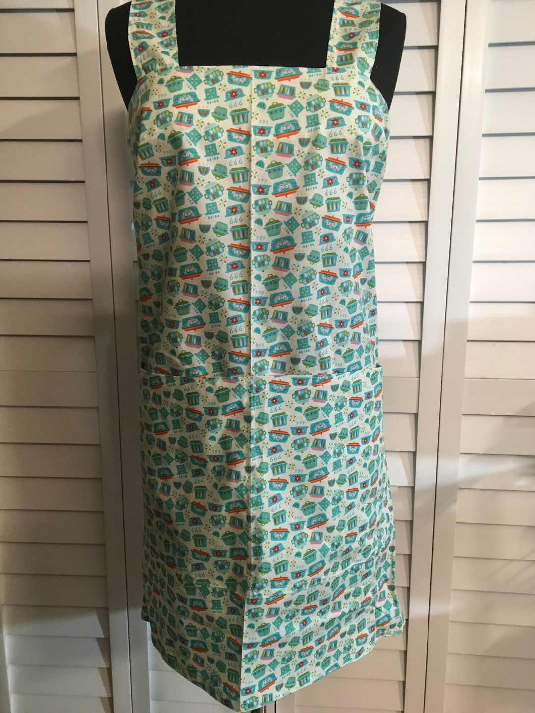 Med-lrg Apron Pyrex Inspired Japanese Style Apron No Ties - Etsy