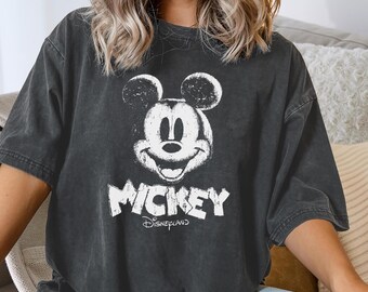 Camiseta retro de Mickey, camiseta de Mickey de Halloween Comfort Colors®, camisetas lindas de Mickey, camiseta de ratón, camiseta de vacaciones familiares, regalo para amantes de Mickey