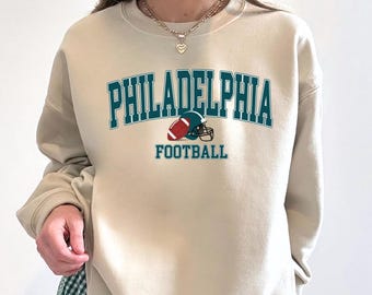 Philadelphia Football Vintage Style Comfort Colors Sweatshirt,Philadelphia Football Tshirt,Football Tshirt, Philadelphia Retro Crewneck