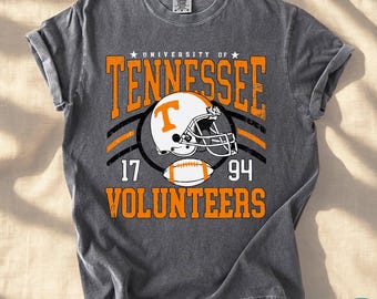 Tennessee Football Shirt, Komfortfarben Tennessee Graphic Tee, Sport Shirts, Tennessee Reisegeschenk, Tennessee Spieltag