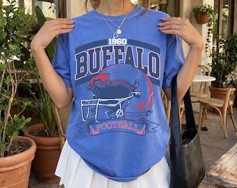 Buffalo Football Comfort Farben Shirt, Vintage Büffel Fußball Sweatshirt, Büffel Fußball Fan Geschenk, Spieltag Büffel Sport Sweatshirt