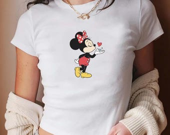 Retro Minnie Disney Baby Tee, Classic Mickey Baby Tee, Retro Mickey Disney Baby Tee, Y2k 90s Style Mickey Mouse Tee, Marriage proposal