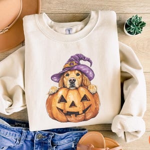 Sudadera Golden Retriever Ghost Dogs, sudadera de Halloween para perro, sudadera de Halloween, suéter de Halloween, sudadera fantasma, camiseta de perro fantasma