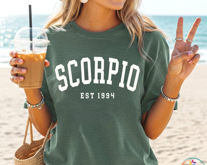 Custom Zodiac Shirt Comfort Colors® Libra Scorpio Shirt, Personalized Horoscope Shirt Custom Birthday Shirt, Astrology Birthday Gift