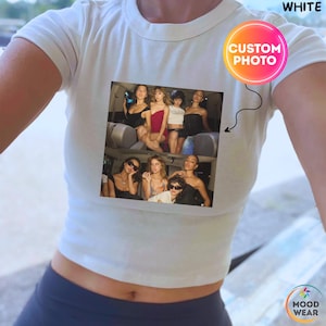 Custom Photo Baby Tee, Personalized baby tee, Personalized photo Shirt, Photo Tee, Y2K TShirt, Picture Shirt, Baby tee custom photo Gift