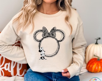 Mickey Mouse en Minnie Mouse, Disney Valentijnsdag-sweater, Disneyworld-shirts, Disney-vakantieshirt, Disneyland-hoodie, Disney-cadeau