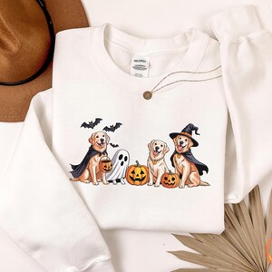 Golden Retriever Ghost Dogs sweatshirt, Halloween Dog Sweatshirt, Halloween Sweatshirt, Halloween Sweater, Ghost Sweatshirt, Ghost Dog Shirt
