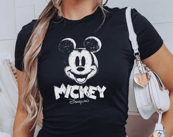 Camiseta retro de Mickey para bebé, camiseta de Mickey para niña, camiseta clásica de Mickey para bebé, camiseta de Mickey Mouse estilo Y2K de los 90, camiseta familiar de Disney para bebé