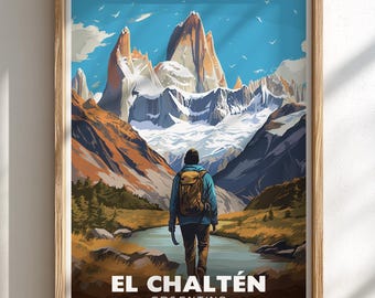 El Chalten Art Print | Mount Fitz Roy, Patagonia Travel Poster