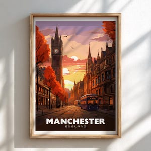 Manchester Skyline Art Print | Northern Quarter Travel Poster (PDF & PNG Files Available)