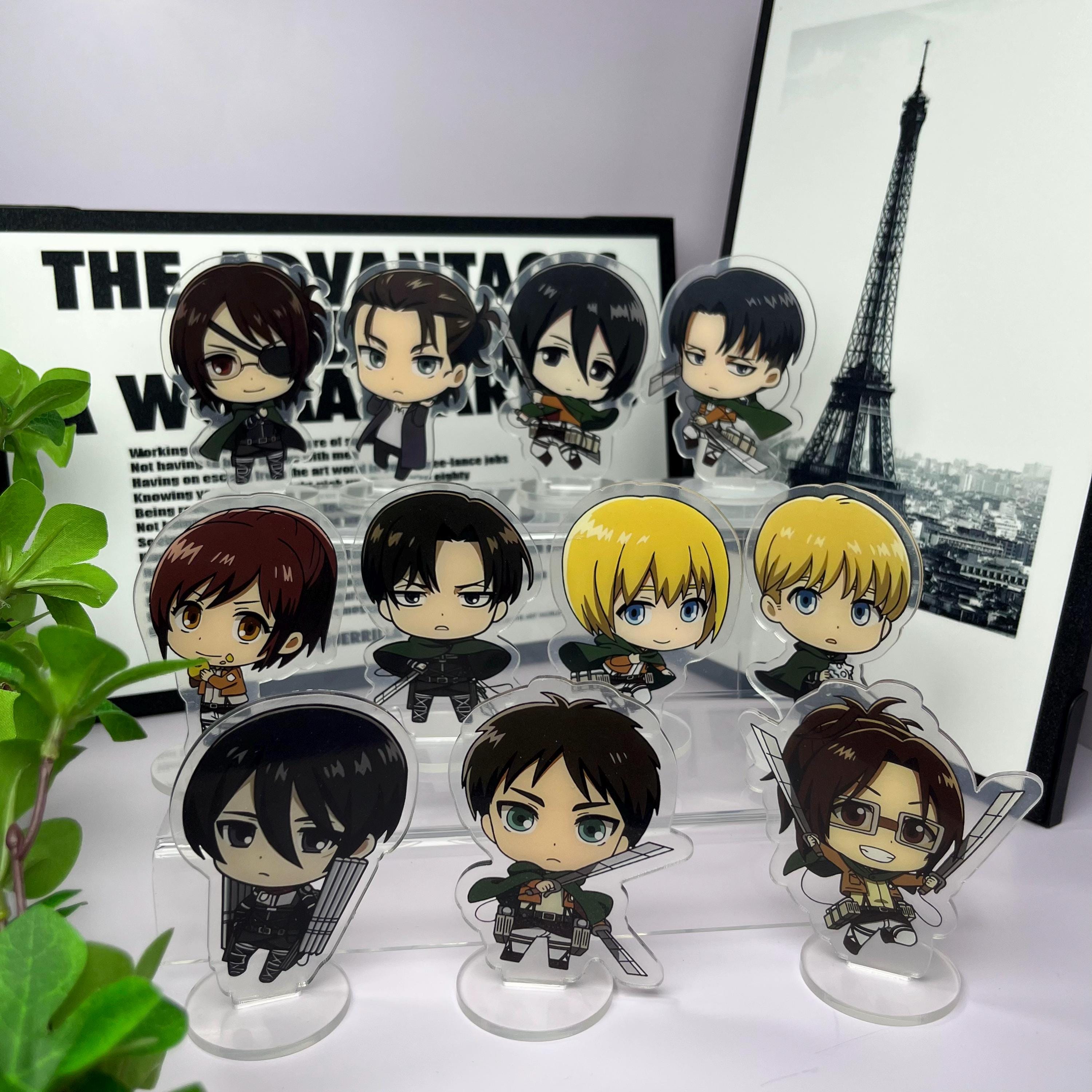 進撃の巨人 アクリルフィギュアスタンド エレン、リヴァイ、ハンジ 