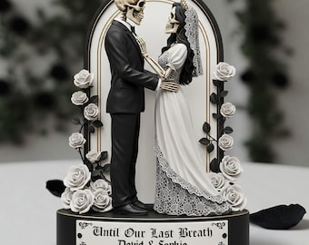 Placa acrílica personalizada de Jack y Sally para aniversario de bodas.