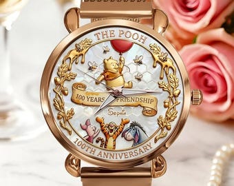 Honey Bear 100th Anniversary Quartz Wristwatch, Cartoon Friendship Gift