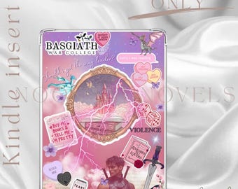 Pink Romantasy Aesthetic Fourth Wing Inspired Kindle Insert | Kindle |Printable | Clear Case Insert | Digital download